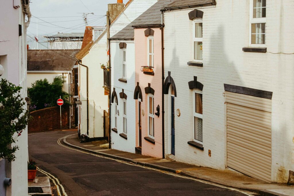 Colorful buildings in the streets of Southampton, weaving urban vibrancy with subtle hints of potential car recovery scenes