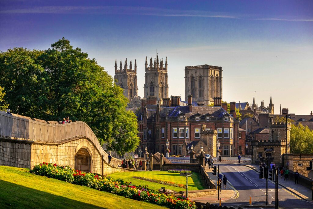 York City Walls, historic charm with a glimpse of potential car recovery scenes in the heart of the city
