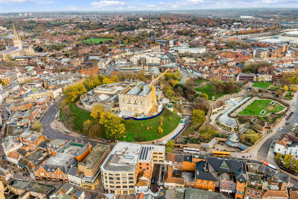 Mesmerizing view of Norwich cityscape, England, with captivating scenes and subtle hints of potential car recovery scenarios